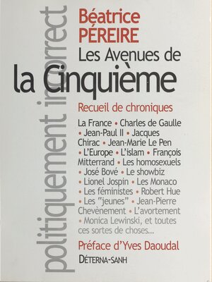 cover image of Les avenues de la Cinquième